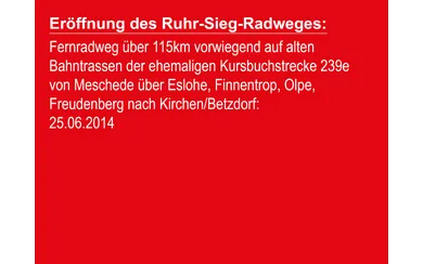Eröffnung Ruhr-Sieg-Radweg