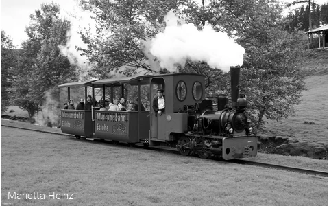 Museumsbahn mit der Koenigschen Dampflok im Salweytal im Jahr 2006