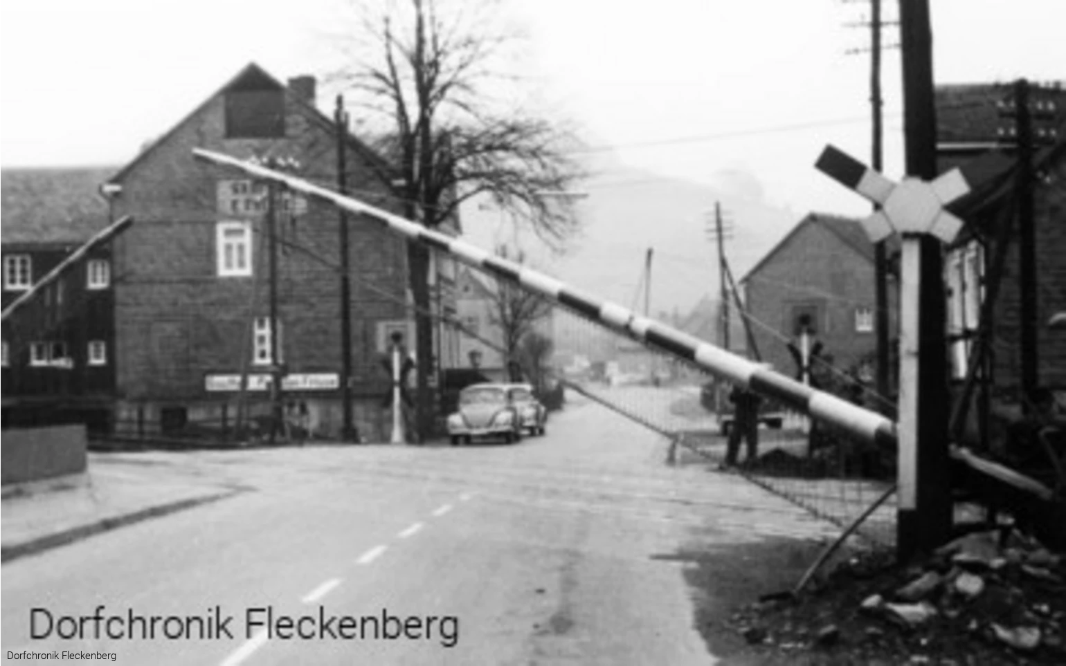 Die Schranken in der Nähe des Bahnhofes waren die längsten der Deutschen Bundesbahn