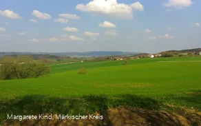 Blick auf Affeln vom Wanderparkplatz Imberg