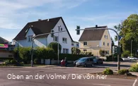Die heutige Straßenkreuzung