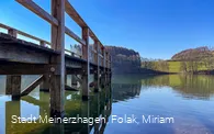 Badesteg an der Badestelle Hunswinkel, Listertalsperre