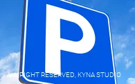 Symboldbild eines Parkplatzschildes mit einem weißen P auf blauem Grund.
