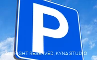 Symboldbild eines Parkplatzschildes mit einem weißen P auf blauem Grund.