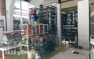 Seitenansicht Model Staubfilteranlage Müllverbrenn
