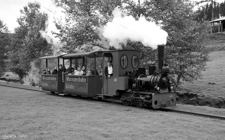 Museumsbahn mit der Koenigschen Dampflok im Salweytal im Jahr 2006
