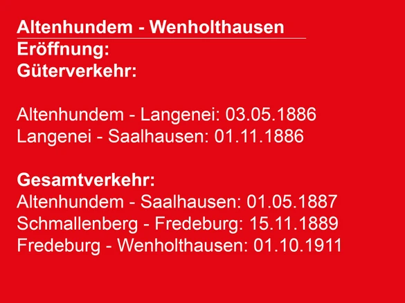 Eröffnung  Altenhundem -Wenholthausen