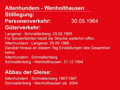 Stillegung Altenhundem Wenholthausen