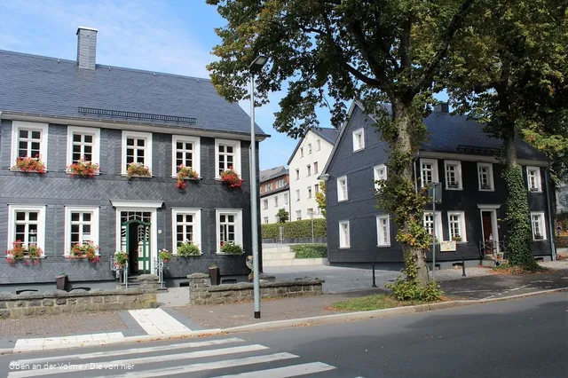 Blick auf das Häuserensemble