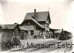 Der erste Bahnhof von Fredeburg kurz nach der Eröffnung der Strecke
