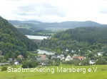 Blick auf Helminghausen Staumauer Diemelsee