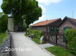 Handwerkerdorf mit Hexenturm auf der Stadtmauer