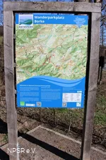 Infotafel am Wanderparkplatz Borke