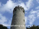 Blick hoch zum Bilsteinturm