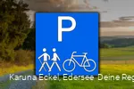 Rad- und Wanderparkplatz in der Region Edersee