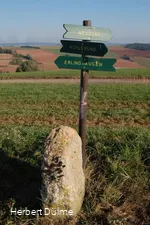 Grenzstein Wanderweg