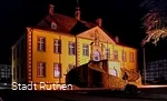 Historisches Rathaus Rüthen bei Nacht