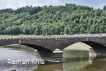 Radfahrer auf der Aseler Brücke