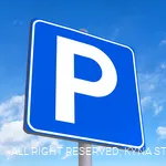 Symboldbild eines Parkplatzschildes mit einem weißen P auf blauem Grund.