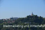 Blick auf Obermarsberg mit beiden Kirchen